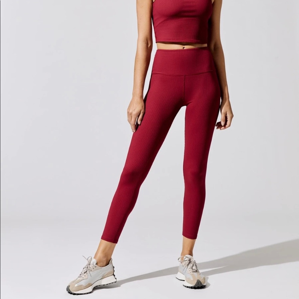 NWT Carbon38 Ribbed Regular Rise ⅞ Legging
